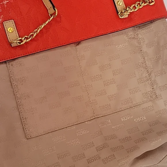 Red/orange Michael Kors shoulder bag - Picture 14 of 14